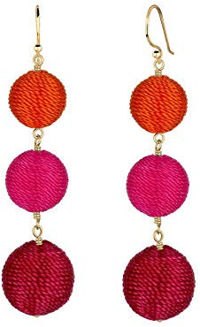 Elli Ohrringe Ohrhänger Kugel Bunt Geo Multicolor 925 Silber
