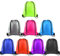 FEPITO 8 Stücke Kordelzug Rucksack String Bag Tote Sack Tasche Cinch Sportbeutel Aufbewahrungstasche Rucksack für Gym Sport Reise Lagerung, 8 Farben (8 Colors, 8pcs)