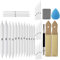 LIUNOVIP KOOTIKO 33 Pcs Blending Stumps and Tortillions Set Art Blenders with Sketch Sandpaper Pencil Sharpener Pencil Extension Tool Drawing Kneaded Eraser Sponge for Student Sketch Drawing Tool