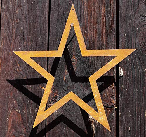 Rostalgie Edelrost Stern offen schmal groß 25 cm zum Hängen Weihnachten Advent Deko