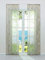 ESLIR Schiebegardinen Set 2er Flächenvorhänge Gardinen mit Klettband Schiebevorhang Transparent Vorhang mit Zweige Muster Voile Sand BxH 57x245cm 2 Stück
