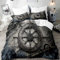 Enhome Bettwäsche Set 3 Teilig für Teen Jungen & Mädchen Bettwäsche, 3D Digitaldruck Mikrofaser Bettwaren - mit 1 Reißverschluss Bettbezug und 2 Kissenbezug (Pirates of The Caribbean,135x200cm)