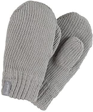 Sterntaler Baby Unisex Kinder Fäustel Strick Handschuh Meliert - Fäustlinge Winter, Handschuhe - Gefüttert Mit Fleece - Hellgrau, 2