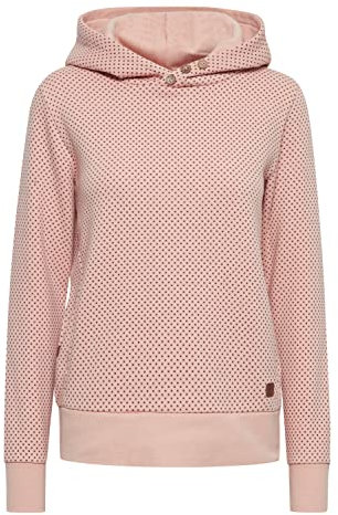 OXMO OXVera Damen Kapuzenpullover Hoodie Pullover mit Kapuze Eingrifftaschen Rippbündchen Baumwollmischung Regular fit, Größe:S, Farbe:Mahogany Rose (151511)