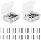 KINBOM 100Pcs Pince Reliure Inox, Pince Reliure de Recharge Pinces à Papier Bureau Clip Fonctionne avec Distributeurs Pinces pour Fixer Papier Feuilles Mobiles Bureau École à Domicile (Argent)