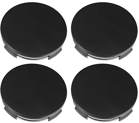 X AUTOHAUX 4pcs Centre Moyeu 65mm Diamètre 4 Clips Voiture Roue Cache Moyeu Capuchons Noir