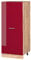 Vicco Hochschrank R-Line, Küchenkommode, Bordeaux Hochglanz/Goldkraft Eiche, 60 cm