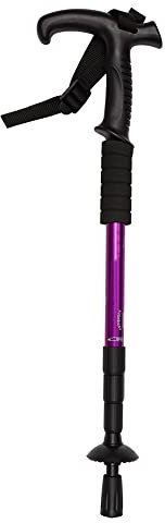 Trekkingstock Ausziehbar Walking Stöcke Anti Schock Wanderstöcke mit T Griff Trekkingstöcke Verstellbar Teleskop Stöcke Leicht Teleskopstöcke für Damen Herren Wandern Bergsteigen Camping