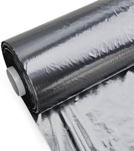 DI GIULIO SRL Telo Nero Pacciamatura Larg. 120 cm x Varie Misure Senza Fori Copertura Terreno Antierbacce Contro Le Infestanti | Bio Orto (200 Metri)