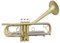 ALFAAL Trompete in Trompetenqualität mit gebogenem Schallbecher, Professionelle B♭-Trompete aus Messing in Gold mit Koffer und Mundstück