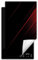 DarHaus Herdabdeckplatte 1 teilig 30x52 cm Küche Herdabdeckung Ceranfeld Herdabdeckplatten Anti Rutsch Matte Aufrollbar, schwarz - rot