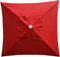 Auvent De Rechange pour Parasol 2x2M, 4 Baleines Toile De Remplacement pour Parasol Extérieur, Couverture Supérieure pour Parasol De Plage Et De Jardin-Red