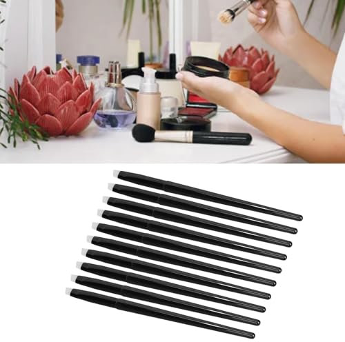 Pinceau à Sourcils, 10 Pièces Pinceau Eyeliner Pinceau à Sourcils Coudé Pinceau à Sourcils Pinceau à Sourcils Coudé Silicone Liner à Sourcils Fard à Paupières Application Précise