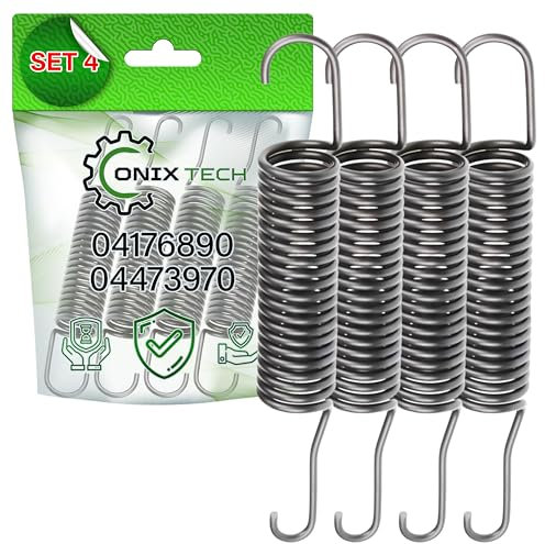 Das Set enthält vier Federn für die Trommel einer Waschmaschine passend für Miele mit den Originalcodes 4176890 und 4473970 - Garantie 5 Jahre - ONIX TECH
