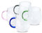 UBERSTAR Juego de 4 tazas de vidrio de borosilicato con asas de colores, resistentes al calor, para café, té y bebidas calientes (350 ml)