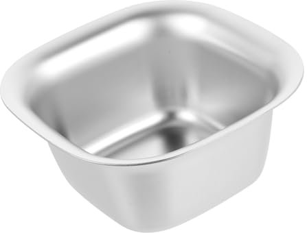 COLLBATH Edelstahlschüssel Für Hause Servierschüssel Quadratisch Multifunktionsschüssel Für Salate Obstschale Aus Metall Küchenhelfer Für Dinnerpartys Leicht Zu Reinigen Und Tragbar