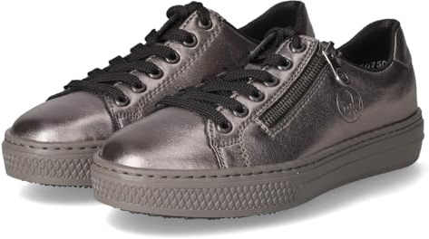 Rieker Women's L59l1 Lace Up Shoes, Silver Platinum, 8 UK
