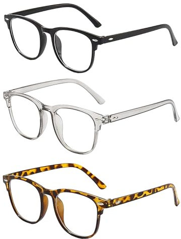 FZSECRIU 3 Stücke brille ohne stärke damen,brille ohne stärke,brille ohne stärke herren,brille ohne sehstärke,fake brille,fake glasses,brillen ohne sehstärke damen,nerd brille ohne stärke