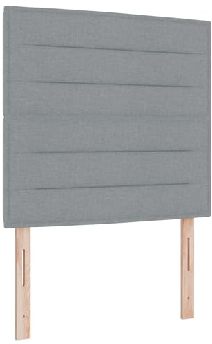 vidaXL Boxspringbett mit Matratze Hellgrau 80 x 200 cm Stoff, Schlafzimmer-Dekor, modernes Bettgestell, Boxspring, mittelfestes Bett, strapazierfähige ergonomische Unterstützung