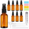 CafullCon Amber Glass Spray Bottle, 8pcs 100ml Refillable Empty Brown Spray Bottles Glass with Funnel Dropper & Sticker, Fine Mist Spray Bottle for Perfume Cleaning Aromatherapy Cosmetic Travel Sprays