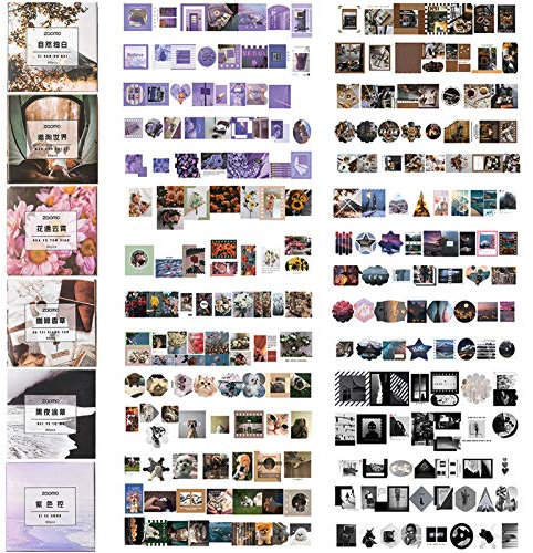 DTMEFJ 480 Stück Bogen mit niedlichen Washi-Aufklebern, Kawaii-Muster, Scrapbooking-Papier-Sticker, Etikett, DIY-Tagebuch, Deko-Material