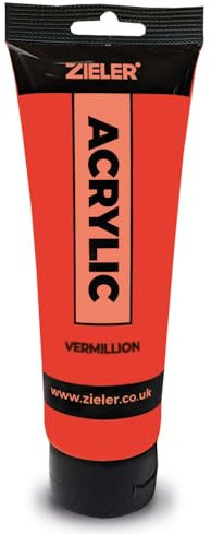 Zieler 120ml Acrylic Paints (Vermilion)