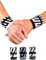 GORNATION Handgelenk-Bandagen, Extra leichte Wrist Wraps für Fitness, Calisthenics, Gym & Krafttraining, 1 Paar elastische Wickel-Bandagen, Black/White