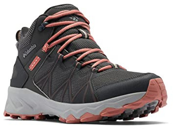 Columbia Peakfreak II Mid Outdry WP wasserdichte Wanderstiefel für Damen, Grau (Dark Grey x Dark Coral), 39 EU, Dark Grey X Dark Coral