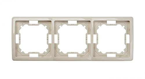 Simon 5902787568436 Basic Standard 3-fach Universalrahmen, beige, BMR3/12 Contact Simon