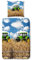 Soma Renforcé Pastell Kinder-Bettwäsche-Set 2 teilig Bettbezug 2tlg 135x200cm 80x80 Trecker Traktor Bauernhof Landwirt