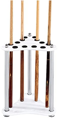 XINLEE Billardständer Aus Holz, Snooker-Bodenständer, Queue-Rack Bietet Platz Für Bis Zu 12 Queues, Freistehender Pool-Queue-Rack Für Home Club Game Room Billard Supplie,Weiß