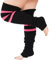Moon Wood Stulpen damen Langer Gestrickt Beinstulpen Winter Leg Warmers Overknees Stiefel Socken mit Strapsgürtel Große Größe