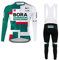 SGCIKER 2022 Team BORAHansgrohe France Tour Winter-Thermo-Fleece-Radtrikot-Set, Langarm-Wärmer für Herren, Fahrradhemd, MTB-Fahrradbekleidung, Trägerhose, 9D-Gelpolster (3XL)