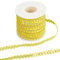 GORGECRAFT 25m Langes RIC-Rac-Besatzband 8mm Wellenförmig Zum Nähen Biegen Fransenbesatz Metallisches Garn Spitzenbänder Gelb Wickelstoff Elastisches Band Spitze Zick-Zack Basteln Für Kleidung Nähen