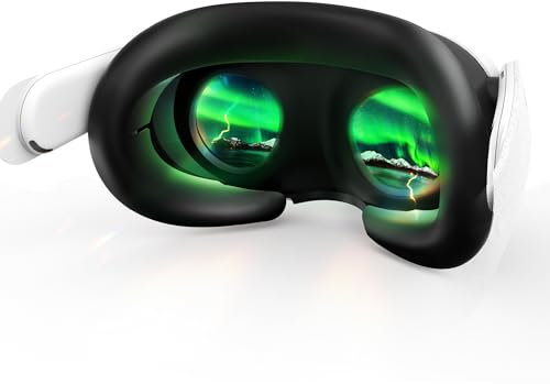 AMVR Gesichtsabdeckung Kompatibel mit Meta/Oculus Quest 3-Headset-Zubehör, bequemes Silikon-Gesichtskissenpolster passt zur Gesichtsoberfläche, verbessern Sie Ihr Spielerlebnis(Schwarz, nur Abdeckung)