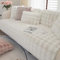 Gluhbirnen Kaninchen Plüsch Sofabezug, Sofa überwurfdecke, Sofa Überwurf, Sofaschoner rutschfest, Warmer Super Weicher Plush Sofabezug, Reines Weiß, 70 * 150CM