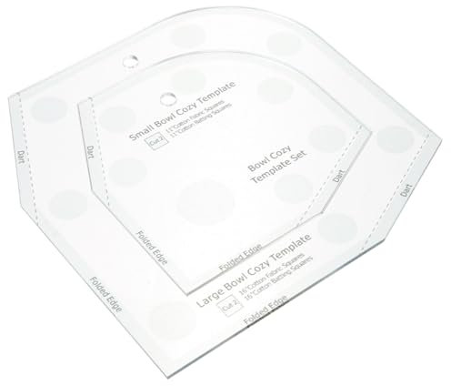 SHINEOFI DIY Bowl Cozy Template Small Acrylic Sewing Ruler for Patchwork Quilting and Craft Projects Easy to Use for Beginners and Professionals Home and Store Use