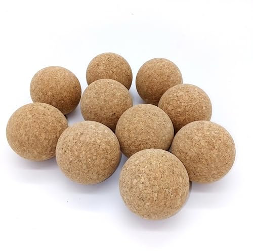 Iberia-Kork WEINKORKEN & SEKTKORKEN 10 Korkkugeln aus Presskork, in verschiedenen Größen, zum Basteln, Angeln, für Nautik, Tischkicker und vieles mehr (40mm)