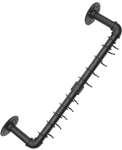 TOPBATHY 1juego Soporte De Cocina Industrial De Pared Con Ganchos Estante Colgante Para Ollas y Sartenes Rack De Utensilios Multifuncional Para Cocina Diseño Resistente y Versátil