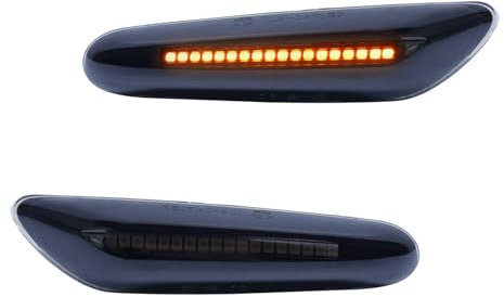 ADAURIS Dynamic Amber Smoke LED Turn Signal Side Light Indicator For BMW 1 3 5 Series E81 E82 E87 E46 E90 E92 E60 E61 E83 X3 63137253325,63137253326