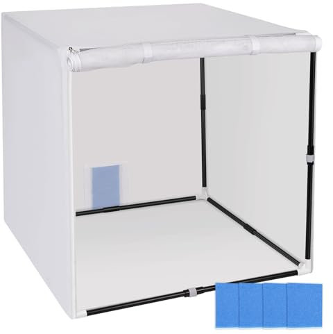 Whiidoom Spray Paint Booth, Portable Spray Paint Tent with Curtain, 30 x 30 x 30in Paint Tent for Spray Painting Projects, Ideal Painting Booth for Small Furniture