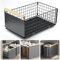 YBCCBY Pull Out Cabinet Organizer, Heavy Duty Pull Out Shelf Kitchen Storage Drawer with Wooden handles, Heavy Duty Extendable Sliding Drawer with Adhesive Nano Film No Drill (39.5*23.5*19.5cm-grey)