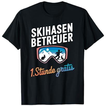 Skihasen Betreuer Skiurlaub Skilehrer Apres Ski Party T-Shirt