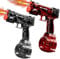 Electric Water Gun with LED Lights and Type-C Charging,Transparent Automatic Squirt Guns High Powered IP67 Waterproof,Up to 26FT Longer Range Water Pistol,for Kids and Adults(Black+Red)