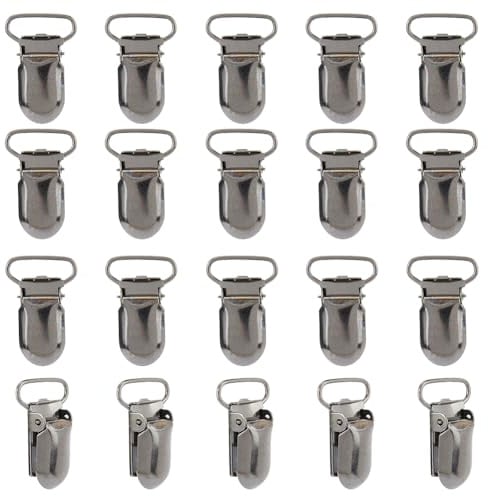 SUPERFINDINGS 20Pcs Pince de Suspension Robuste en Fer pour Tapis Clip en Métal Pinces Murales 3.5x2.3cm Noire Antidérapante pour Draps Serviettes Châles