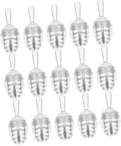 IDEANATEGRATE Tubes à Lèvres Rechargeables et Réutilisables Forme Pot Miel Lot de 15 en Plastique et pour Échantillons Commerciaux Voyages D'affaires