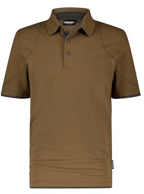 DASSY® Orbital Poloshirt - Größe 3XL - LEHMBRAUN/ANTHRAZITGRAU