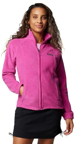Columbia Women's Benton Springs Full Zip-Petite Fleece Jacket, Fuchsia, X-Small