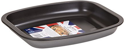 Wham Non-Stick Roasting Tray, Steel, Silver/Graphite, 26 x 20.5 x 4 cm,56100