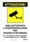 Cartello AREA SOTTOPOSTA A VIDEOSORVEGLIANZA PER RAGIONI DI SICUREZZA 20x30 CM PVC CON NORMA DI LEGGE